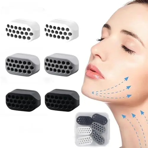 Produktbild: Jawline Trainer, 6 Stück Silikon Jawline Trainer Jawline Balls Jawline Exercise Doppelkinn Trainers für Übungen Gesichtsmuskeln Männer und Frauen