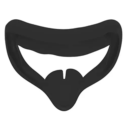 Produktbild: Silikon VR Face Cover Pad, VR Brille Silikon Augenmaske Atmungsaktiv Anti Schweiß VR Schutzhülle für 2 Gaming Headset(Schwarz)