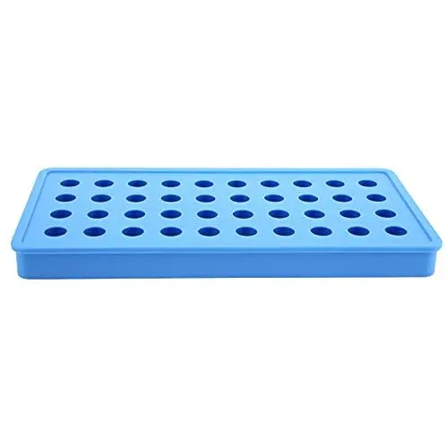 Produktbild: Silikon-Eiskugelform mit 40 Löchern, Eiswürfelform für Party-Bar-Zubehör, Cocktails, Bourbon, Getränke, langsam schmelzende runde Eiswürfel (Himmelblau)