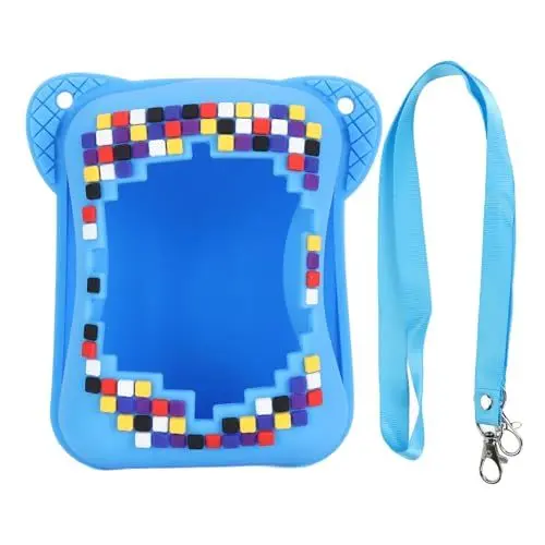 Produktbild: Silikonhülle für Bitzee Interactive Toy Digital Pet, Schützende Hauthülle mit Trageband, Kratzfeste Reise-Aufbewahrungstasche für Elektronische Haustiere (Blue)