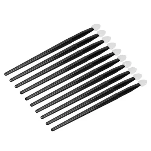 Produktbild: 10-teiliges Silikon-Lidschattenpinsel-Set, Tragbarer Silikon-Augen-Make-up-Applikator Augenbrauenpuder