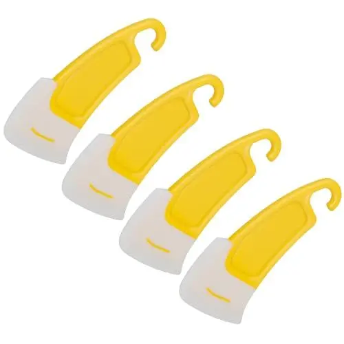 Produktbild: Silikonspachtel Küche, KLEHOPE 4 Stück Gelb Mini Silikon Spatel, Küchenschaber Silikon Kurz, Küchenspatel Silikon, Schneiden Von Brot Oder Zur Hygiene Von Küchenutensilien Verwendet