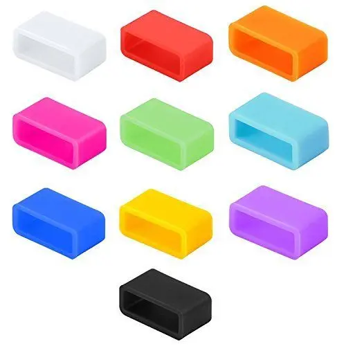 Produktbild: Silikon-Verschlüsse, kompatibel mit Fitbit, kompatibel mit Garmin, Misfit, Amiigo, Striiv oder Disney MagicBand (Kindergröße), behebt das Problem des Verschlusses, sichert das Armband mit Stil