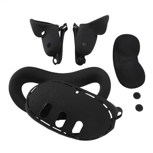 Produktbild: Silikon-VR-Schutzhüllen-Set, Hautfreundlich, Komplettes Set, Meta Quest3, mit Bequemer Gesichtsabdeckung, Leicht zu Reinigen