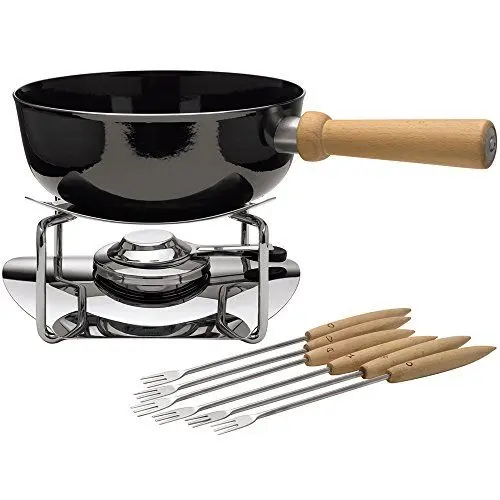 Produktbild: Silit Käsefondue Set 9-teilig, Fondue für 6 Personen, Silargan Funktionskeramik, Induktion, spülmaschinengeeignet, Fondueset, Kasserolle Rechaud Brenner Fonduegabeln