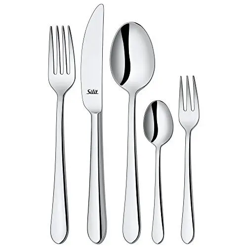 Produktbild: Silit Midi Besteck Set 6 Personen, 30-teilig, Monobloc-Messer, Crominox Edelstahl poliert, glänzend, spülmaschinengeeignet