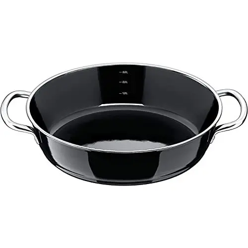 Produktbild: Silit Professional Servier-Schmorpfanne 28 cm, Bräter, Schmortopf 4,1l, Silargan Funktionskeramik, hoher Rand, Induktion, schwarz