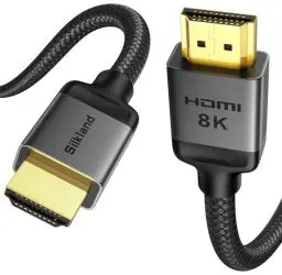 Produktbild: Silkland 10K 8K HDMI 2.1 Kabel 30cm, HDMI Kabel 4K@144Hz/120Hz 8K@60Hz,eARC, HDR10, Dolby Atmos, 48Gbps, HDCP 2.2&2.3 für HDTV/Soundbar/PS5/Blu-ray/Beamer/Laptop/Display/TV Box/PC