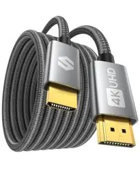 Produktbild: Silkland 4K HDMI Kabel 2m 2K@144Hz mit ARC HDR 3D UHD Ethernet, HDMI 2.0 Kabel 4K@60Hz 18Gbps Highspeed, HDMI Monitor Kabel für Soundbar Blu-Ray Laptop TV Fernseher Beamer Switch