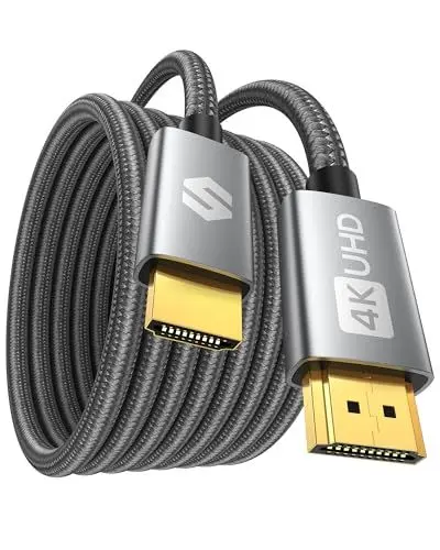 Produktbild: Silkland 4K HDMI Kabel 2m 2K@144Hz mit ARC HDR 3D UHD Ethernet, HDMI 2.0 Kabel 4K@60Hz 18Gbps Highspeed, HDMI Monitor Kabel für Soundbar Blu-Ray Laptop TV Fernseher Beamer Switch