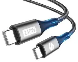 Produktbild: Silkland USB C auf USB C Kabel 2M, 240W 48V 5A USB-C Kabel PD 3.1 QC4.0, Schnellladekabel 140W 100W für iPhone15 Pro Max, MacBook Pro/Air, Laptops, iPad Pro/Air, Samsung S23 Ultra S22, Pixel