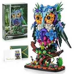 Produktbild: Sillbird Eule Bauspielzeug, Home und Zimmer-Deko mit Blumen, Eagle Botanische Sammlung, Kreative Geschenke für Erwachsene und Kinder ab 8 Jahren (1193 Stück)