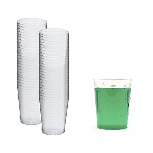 Produktbild: Silverkitchen 50 Schnapsbecher aus Plastik, Schnapsgläser, Kunststoff, 4 cl, Transparent