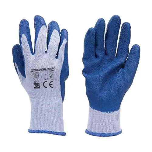 Produktbild: Silverline 427550 Latex-Bauarbeiterhandschuhe Größe: L
