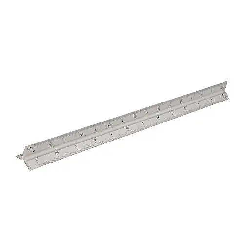 Produktbild: Silverline 731001 Aluminium-Dreikantlineal 300 mm