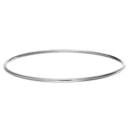 Produktbild: Silverly Frauen 925 Sterling Silber 2 mm Runden Schlicht Tube Stackable Armreif Armband