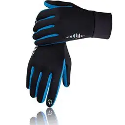 Produktbild: SIMARI Kinder Handschuhe Thermo Winterhandschuhe Fahrradhandschuhe Laufhandschuhe Anti-Rutsch Touch Screen Skifahren Outdoor Sport für mädchen Jungen 2-11 Jahre SMRG106 (Blau M)