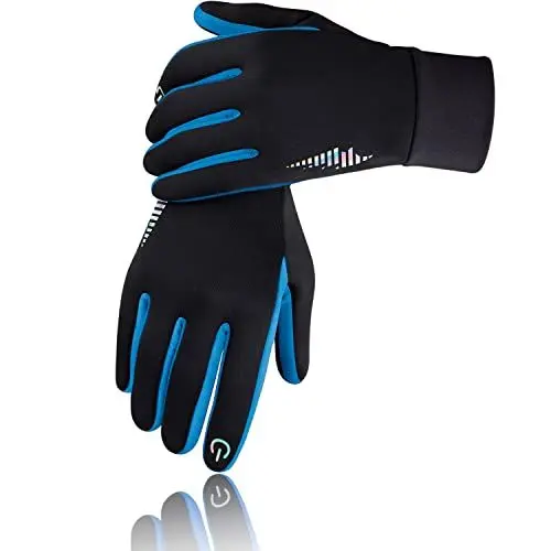 Produktbild: SIMARI Kinder Handschuhe Thermo Winterhandschuhe Fahrradhandschuhe Laufhandschuhe Anti-Rutsch Touch Screen Skifahren Outdoor Sport für mädchen Jungen 2-11 Jahre SMRG106 (Blau M)