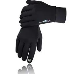 Produktbild: SIMARI Kinder Handschuhe Thermo Winterhandschuhe Fahrradhandschuhe Laufhandschuhe Anti-Rutsch Touch Screen Skifahren Outdoor Sport für mädchen Jungen 2-11 Jahre SMRG106 (Schwarz L)