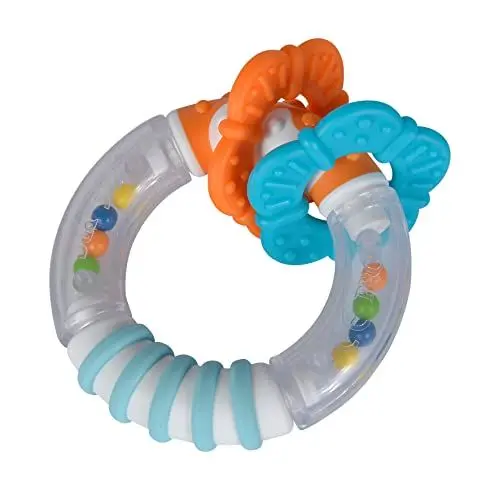Produktbild: Simba 104010178 - ABC Touch Ringrassel, zum Greifen, Fühlen und Rasseln, 9cm
