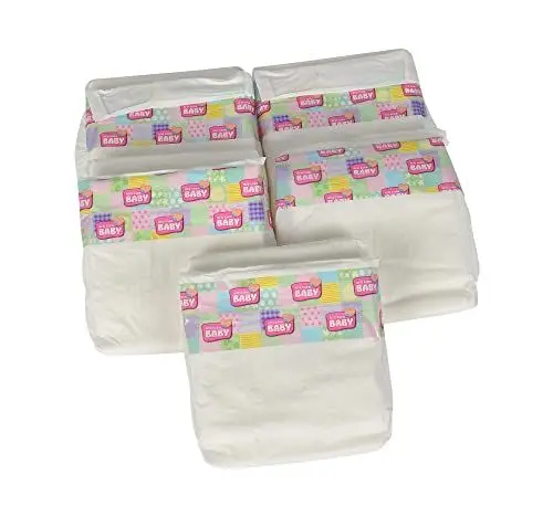 Produktbild: Simba 105561906 - New Born Baby 5 Windeln, für Puppen mit einer Größe von 38-43cm, ab 3 Jahre