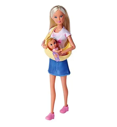 Produktbild: Simba 105733538 - Steffi Love Babybag, Ankleidepuppe mit Baby, Tragetasche und Trinkflasche, Puppe 29cm, ab 3 Jahren