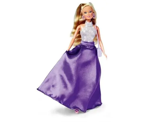 Produktbild: Simba 105733558 - Steffi Love Magic Night, Ankleidepuppe in einem glamourösen Kleid mit High Heels, Ohrringen und Glitzertasche, 29cm Puppe, ab 3 Jahren