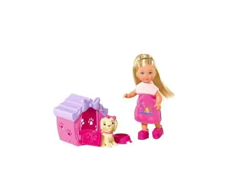 Produktbild: Simba 105735867 - Evi Love Dog House, mit Hundefigur und Hundehütte, Ankleidepuppe, 12cm, für Kinder ab 3 Jahren