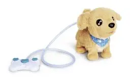 Produktbild: Simba 105890064 - ChiChi LOVE Loomy Golden Retriever (20 cm) - interaktiver Spielzeug-Hund für Kinder ab 3 Jahre, mit Funktionen, Sound & leuchtender Kabelsteuerung, Black