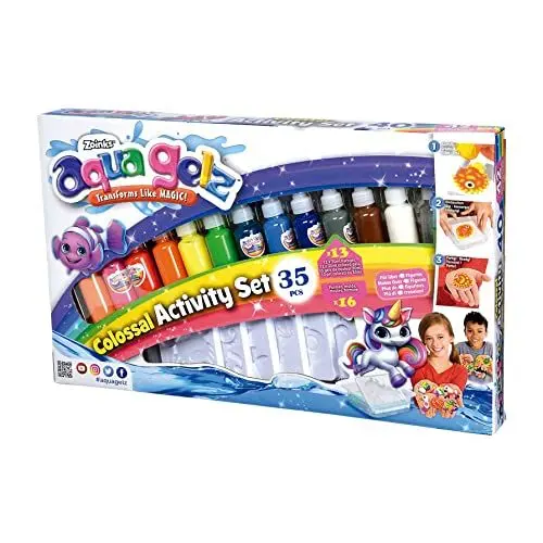Produktbild: Simba 106322566 - Aqua Gelz Colossal Set, Bastelset, Kreativ, 13 Flaschen Farbgel, je 30ml, 16 Formen, 6X Wasserzusatz, ab 8 Jahren