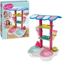 Produktbild: Simba 107102532 - Eisdiele, 13 Teile, 26x34x46cm, Sandspielzeug, Sandkasten, Eiswaffeln, weiß