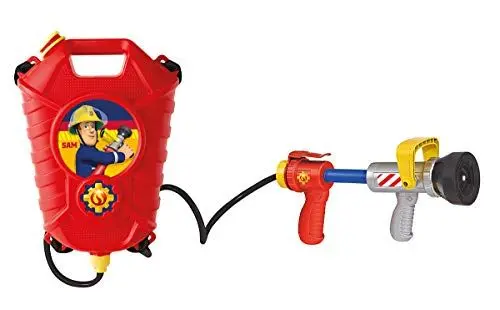 Produktbild: Simba 109252293 - Feuerwehrmann Sam Feuerwehr Tankrucksack, mit einfach oder Mehrfachstrahl, Tankvolumen: 1800ml, Reichweite: 10m, für Kinder ab 3 Jahren