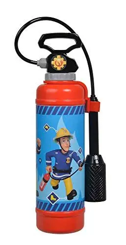 Produktbild: Simba 109252398 - Feuerwehrmann Sam Feuerlöscher Pro, mit Druckluftmechanismus, Tankvolumen: 900ml, 31cm, für Kinder ab 3 Jahren, Rot