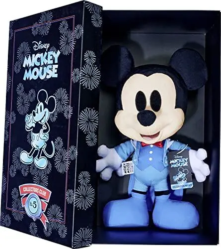 Produktbild: Simba 6315870306 - Disney Disneyland Mickey Mouse, Sammler Plüschtier in Geschenkbox, Nr. 5 der Kollektion von 12, Amazon Exclusiv, 35cm Plüschfigur, Sammlerstück, ab den ersten Lebensmonaten geeignet