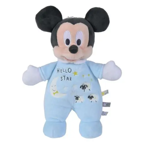 Produktbild: Simba 6315872502 - Disney Mickey Mouse 25cm Plüschtier, Glow in the Dark, Micky Maus, Plüschspielzeug, ab den ersten Lebensmonaten, Blue