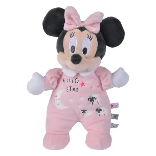 Produktbild: Simba 6315872503 - Disney Minnie 25cm Plüschtier, Glow in the Dark, Mickey Mouse, Plüschspielzeug, ab den ersten Lebensmonaten, Rosa