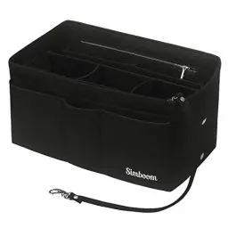 Produktbild: SIMBOOM Taschenorganizer für Frauen Handtasche, Taschen Organisator Filz Innentaschen für Handtaschen Bag in Bag Organizer Handtaschenordner mit Abnehmbare Fächer, Schwarz/M