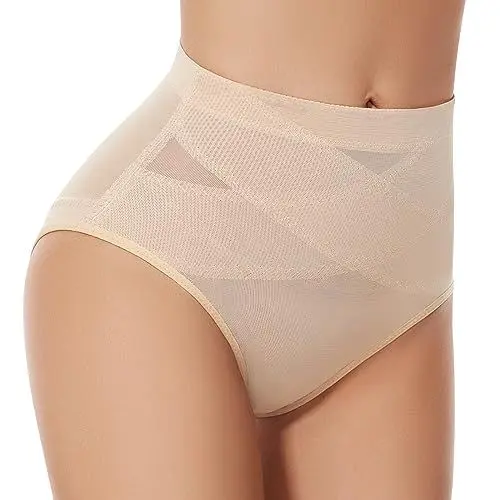 Produktbild: SIMIYA Damen Shapewear Unterhose Bauchweg Miederhose Niedrige Taille Unterwäsche Bauchkontrolle Miederpant weicher und bequemer Body Shaper für Frauen(Beige, XXL)