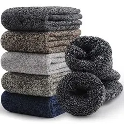 Produktbild: SIMIYA Wollsocken für Herren,Merino Socken Thermosocken Wintersocken warme Socken dicke Männer, 5 Paar（5 Paar-1，39-42）