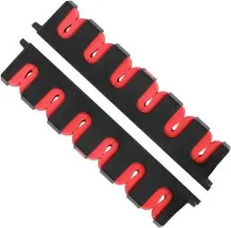 Produktbild: Simple Deluxe Rutenhalter Rutenständer Vertikale Angelrutenhalter Wandmontage Angelrutenstände Angelrutenregal Angelständer Wand, 6 Ruten 34,5 cm Rot, 1 Paar