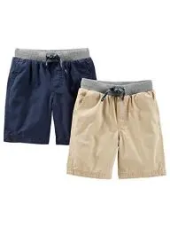 Produktbild: Simple Joys by Carter's Baby-Jungen, Pack of 2 Short, Helles Khakibraun/Marineblau, 5 Jahre (2er Pack)
