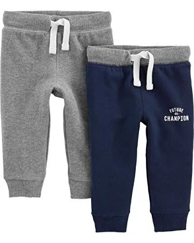 Produktbild: Simple Joys by Carter's Baby Jungen 2-Pack Athletic Knit Jogger Pants Hose, Kohlegrau/Marineblau, 6-9 Monate (2er Pack)
