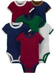 Produktbild: Simple Joys by Carter's Baby Jungen Kurzärmeliger Body, 6er-Pack, Burgunderrot/Grün/Marineblau, Frühchen