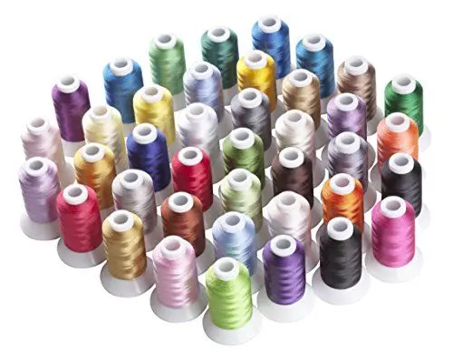 Produktbild: Simthread 40 Farben Polyester Maschinen Stickgarn - 550 Yards, für Babylock, Janome, Singer, W6 N 5000 Stickmaschine