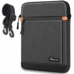 Produktbild: SIMTOP 12.9 Zoll Tablet Tasche Hülle,Arbeitstasche Herren Kompatibel Kompatibel mit iPad Pro 12.9 M2 2023-2018,Herrentasche zum Umhängen aus Polyester,Umhängetasche Herren,Dunkelgrau