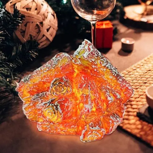 Produktbild: Simulation Flamme, 3D Simulierte Holzkohle Lampe, Holzkohle Flammenlampen, Led Holzkohle Brennende Lampe Künstliches Flammenlicht Flammenlose Kamin Licht Für Zuhause Innen Wohnzimmer Dekoration