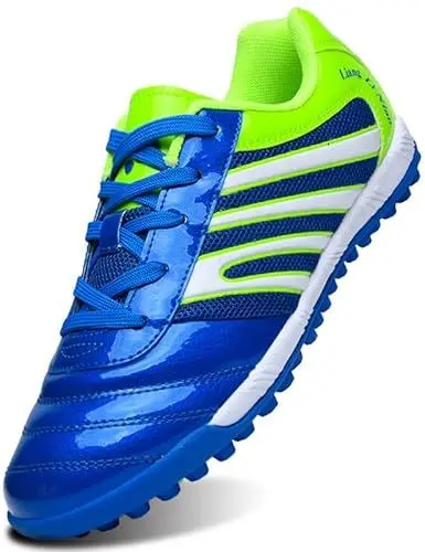 Produktbild: SIN0ES S290022 Topoption Fußballschuhe für Herren und Jungen, Junior, Rugby, Turnschuhe für den Außenbereich, verschleißfest, Unisex Blau Grün Gr.39
