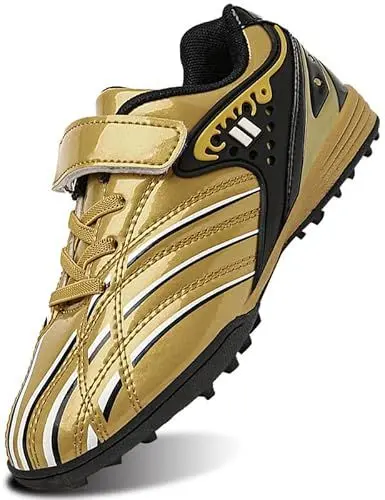 Produktbild: SIN0ES S302600 Herren Fussballschuhe Kinder High Top Stollen Cleats Fußballschuhe Professionelle Athletics Trainingsschuhe Unisex Gold Gr.36