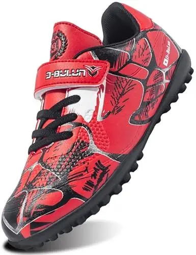 Produktbild: SIN0ES SD0300 Fußballschuhe Herren Spikes Cleats Trainingsschuhe Kinder Beruf Jugendliche Outdoor Football Athletics Sportschuhe Unisex Rot Gr.36