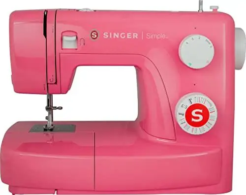Produktbild: Singer 230128140 Freiarmnaehmaschine Simple 3223 Rot, Kunststoff, 45 x 22 x 35 cm, Rosa